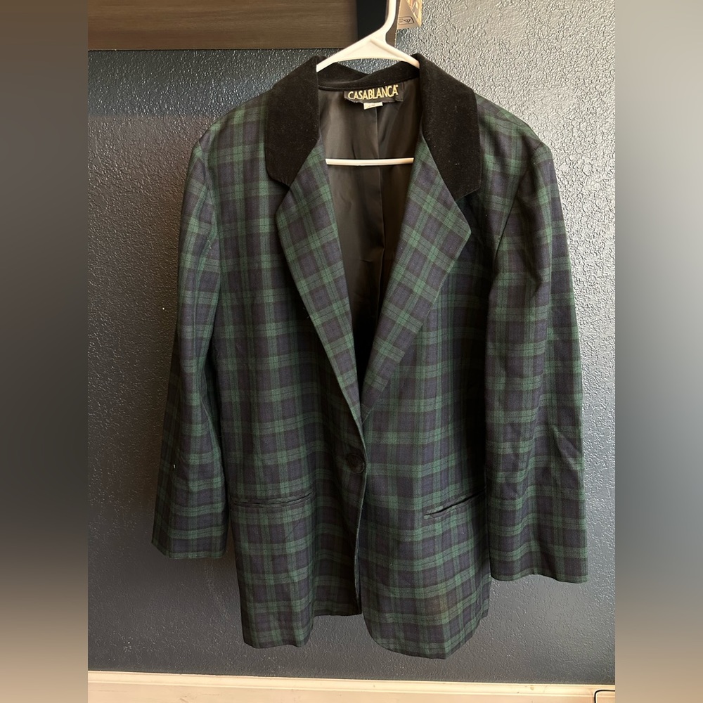 Casablanca vintage blazer size 12 oversized, padded shoulders